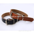 Brown/black plain 100% leather dog collars for pets